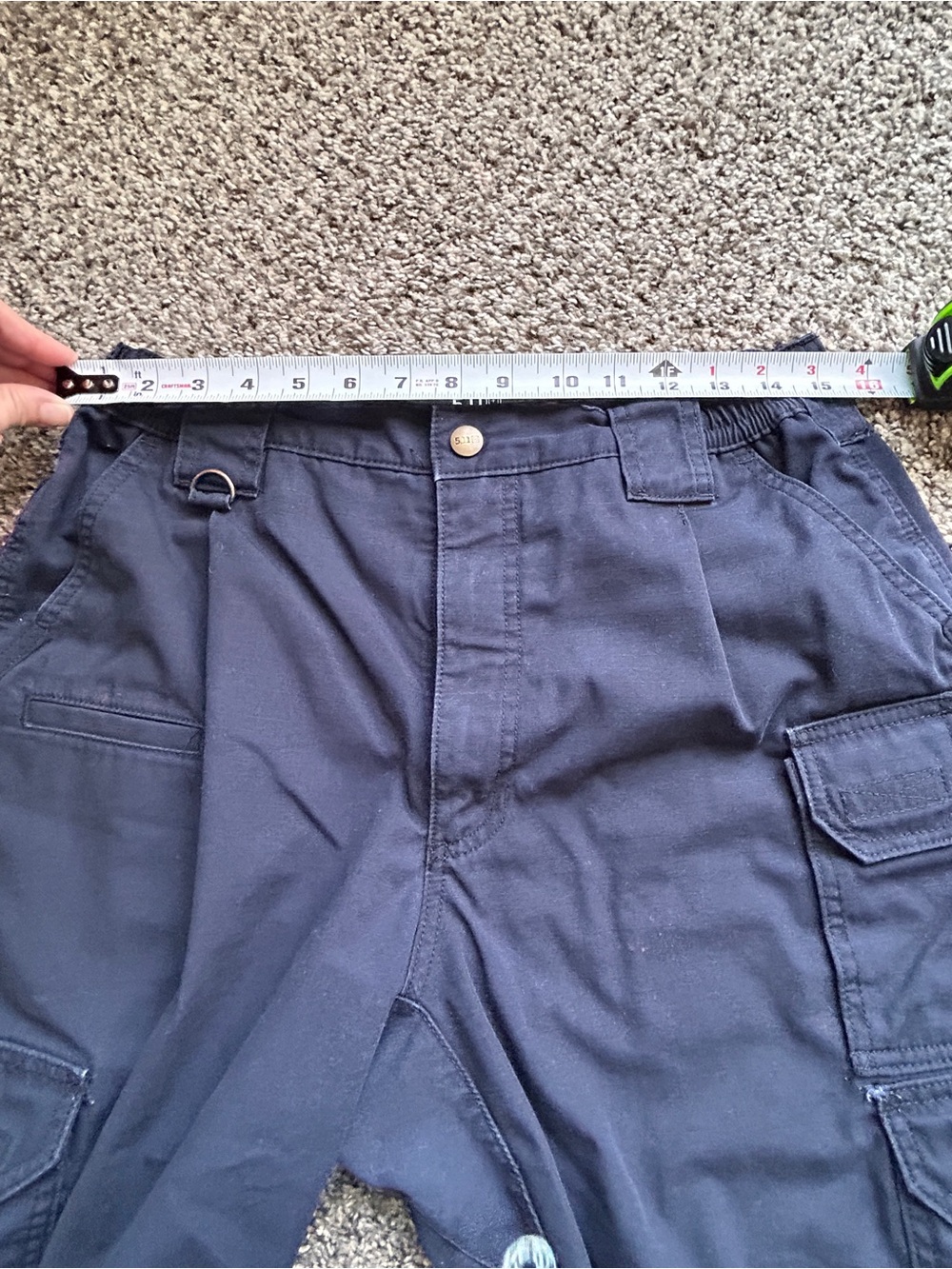 5.11 Tactical Navy Cargo Pants - Utility Pocket Workwear - Picture 3 of 7